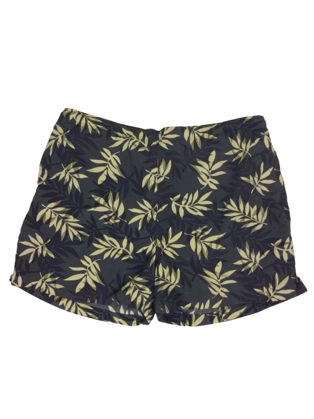 Tommy Bahama Mens Swim Trunks Size XL Gray Palm Fronds Tropical Drawstring Waist